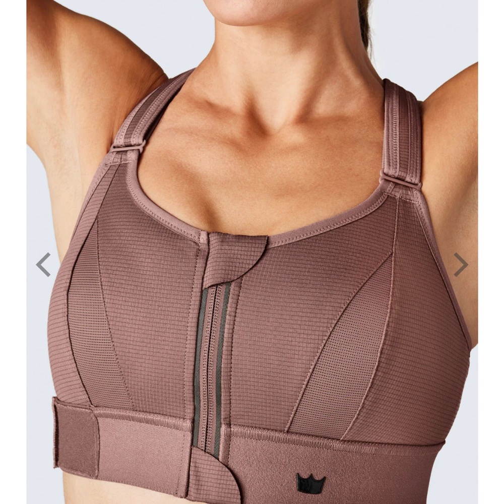 NWOT Shefit Rose Taupe High Impact Ultimate Sports Bra - size 2Luxe